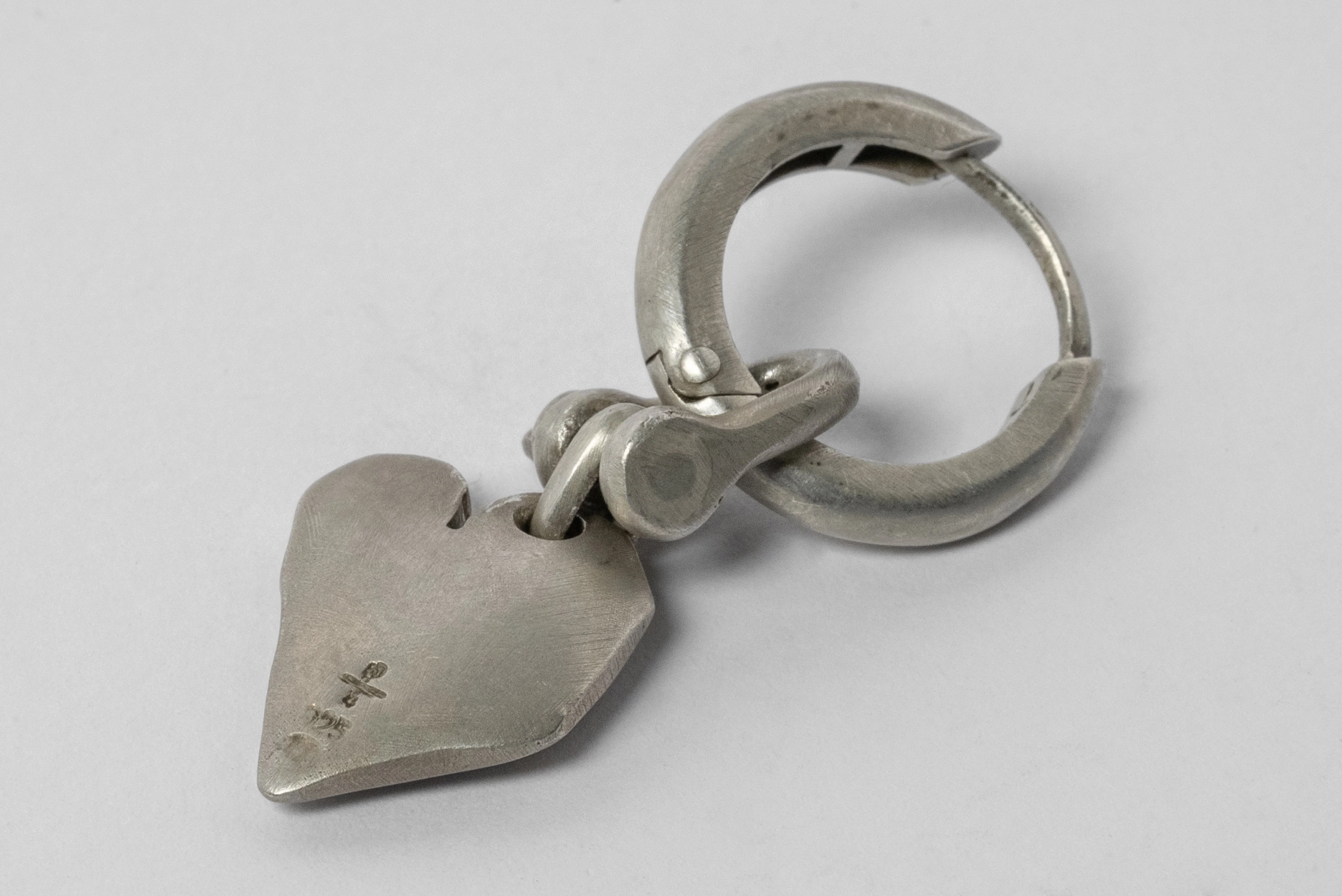 Jazz's Solid Heart Earring (Extra Small, 0.2 CT, Ruby Slice, DA+RUB) Z2335-2-DA+RUB - Image 2