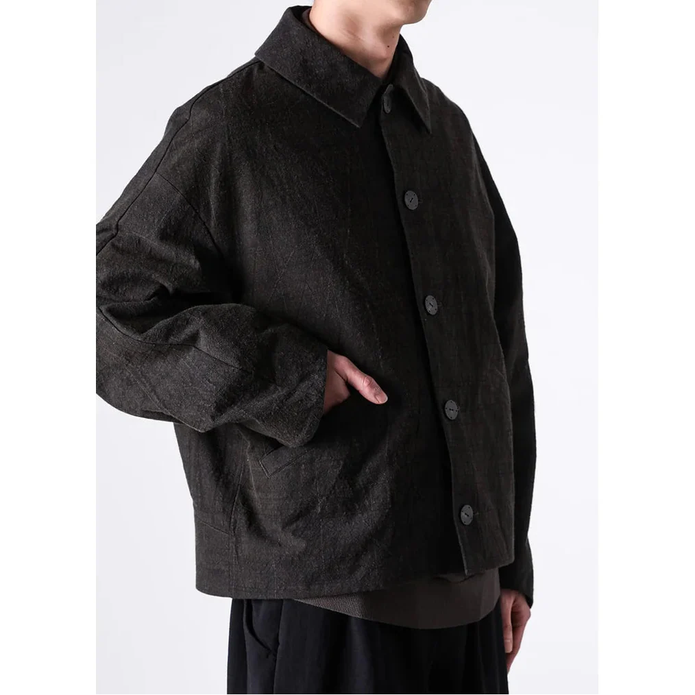 Mad Khaki Cotton Five Button Oversize Collared Jacket - Image 13