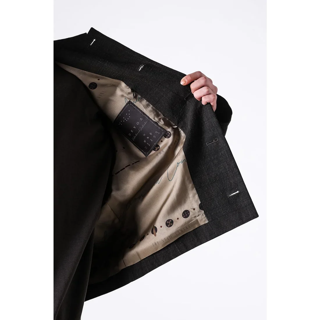 Mad Khaki Cotton Five Button Oversize Collared Jacket - Image 16