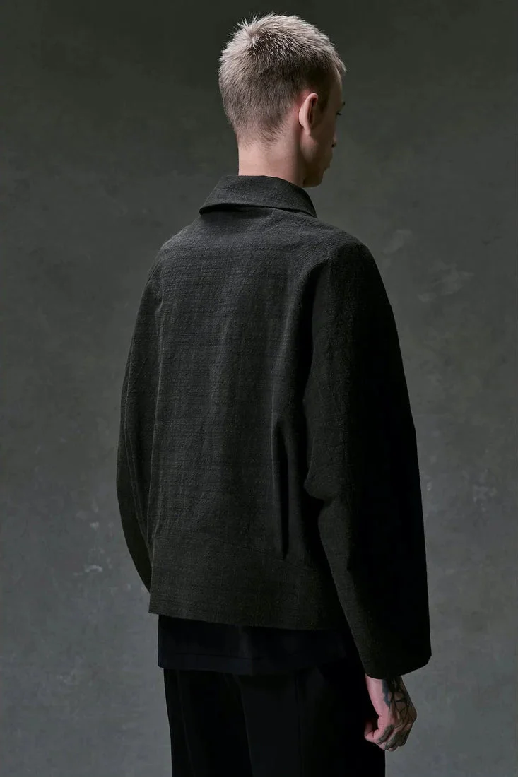 Mad Khaki Cotton Five Button Oversize Collared Jacket - Image 7