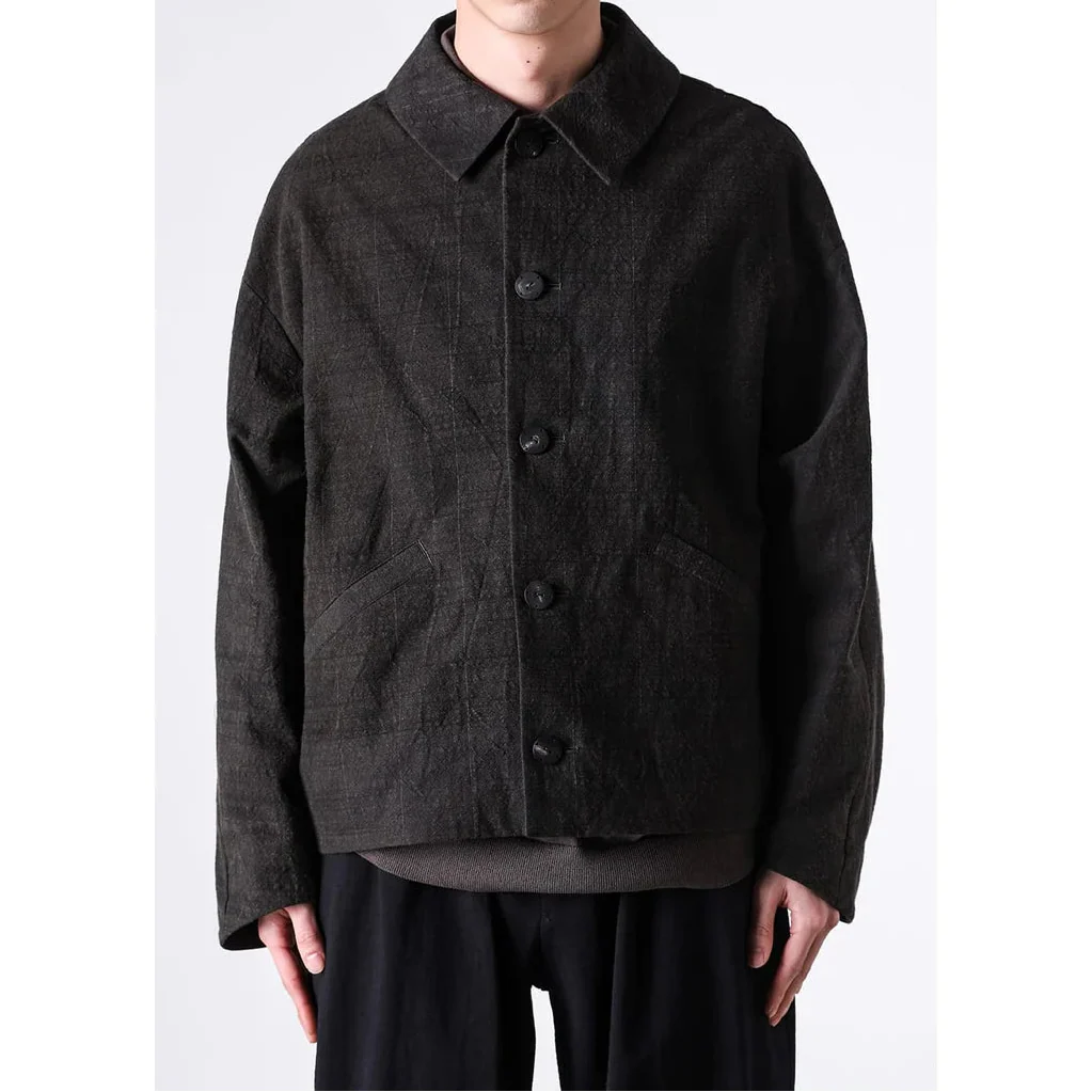 Mad Khaki Cotton Five Button Oversize Collared Jacket - Image 8