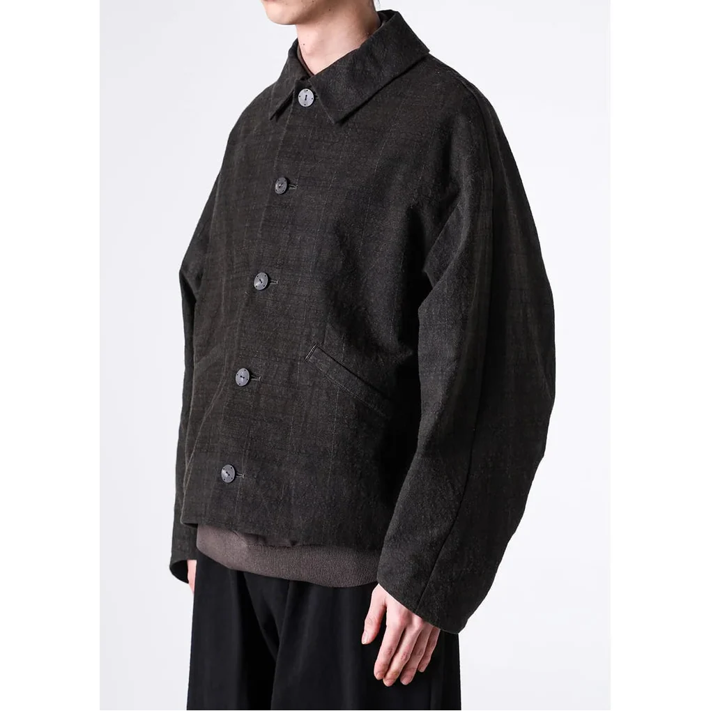 Mad Khaki Cotton Five Button Oversize Collared Jacket - Image 9