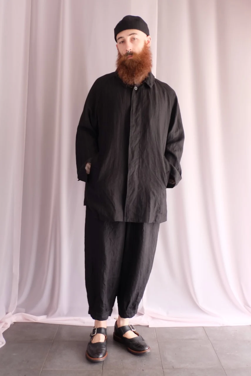 Midnight Heavy Linen Fisherman’s Cap - Image 3