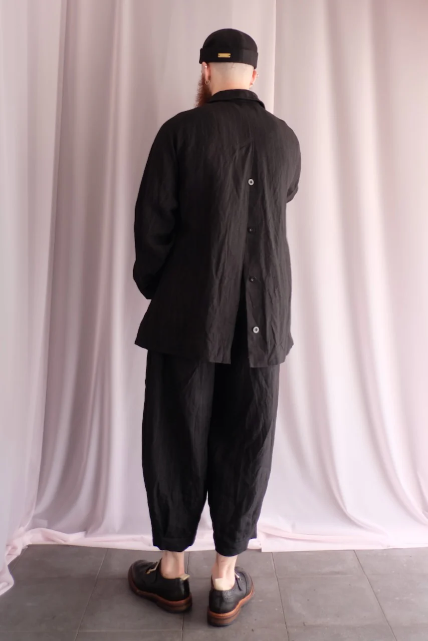Midnight Heavy Linen Fisherman’s Cap - Image 4