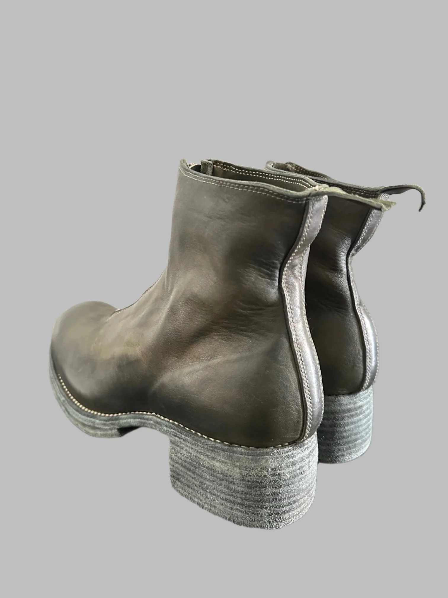 Military Green Orthopedic Front Zip Boots Double Soles PL1WZ - Image 6
