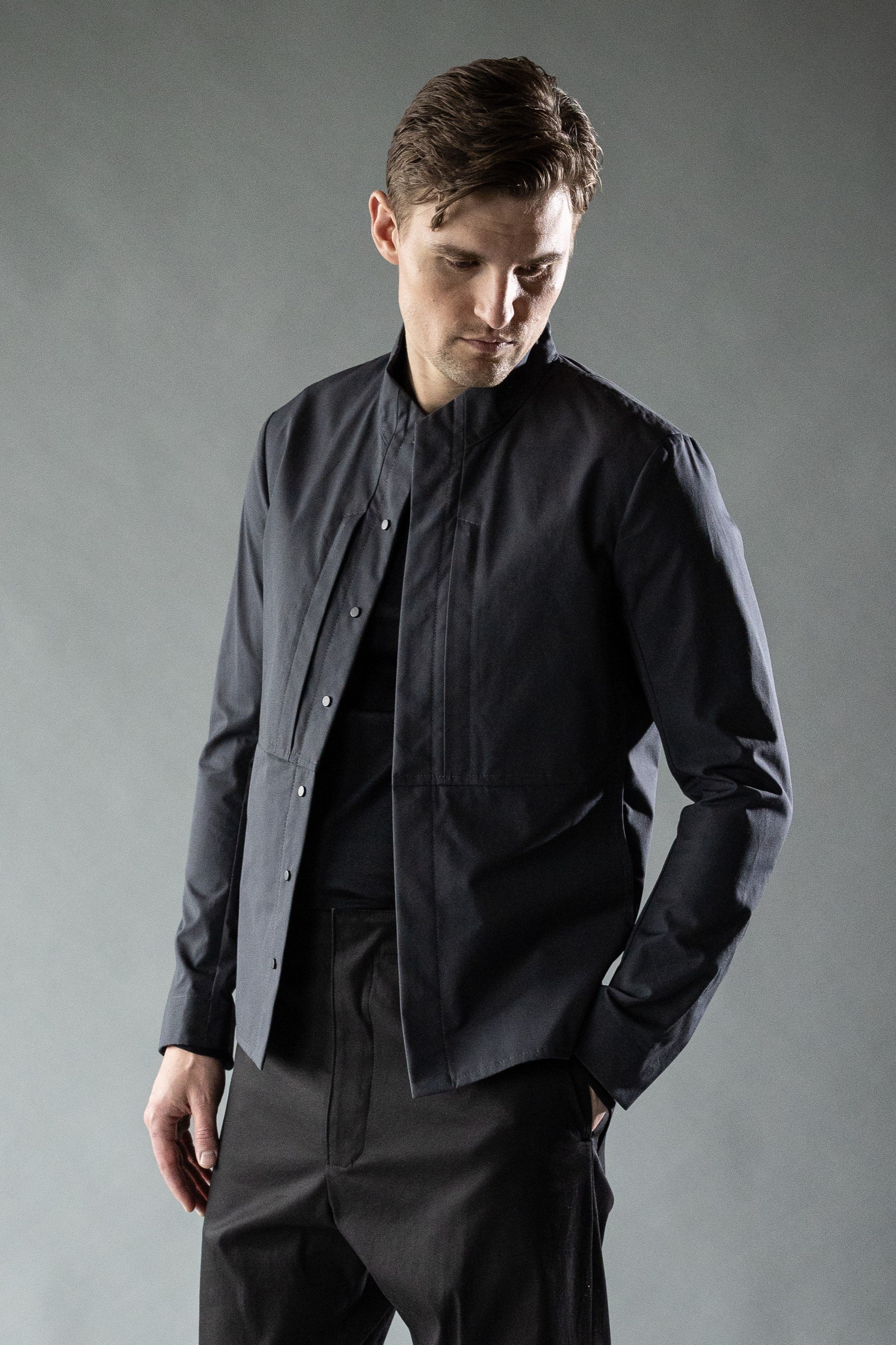 Night Sky Midnight Black COMPOUND OVERSHIRT - Image 4