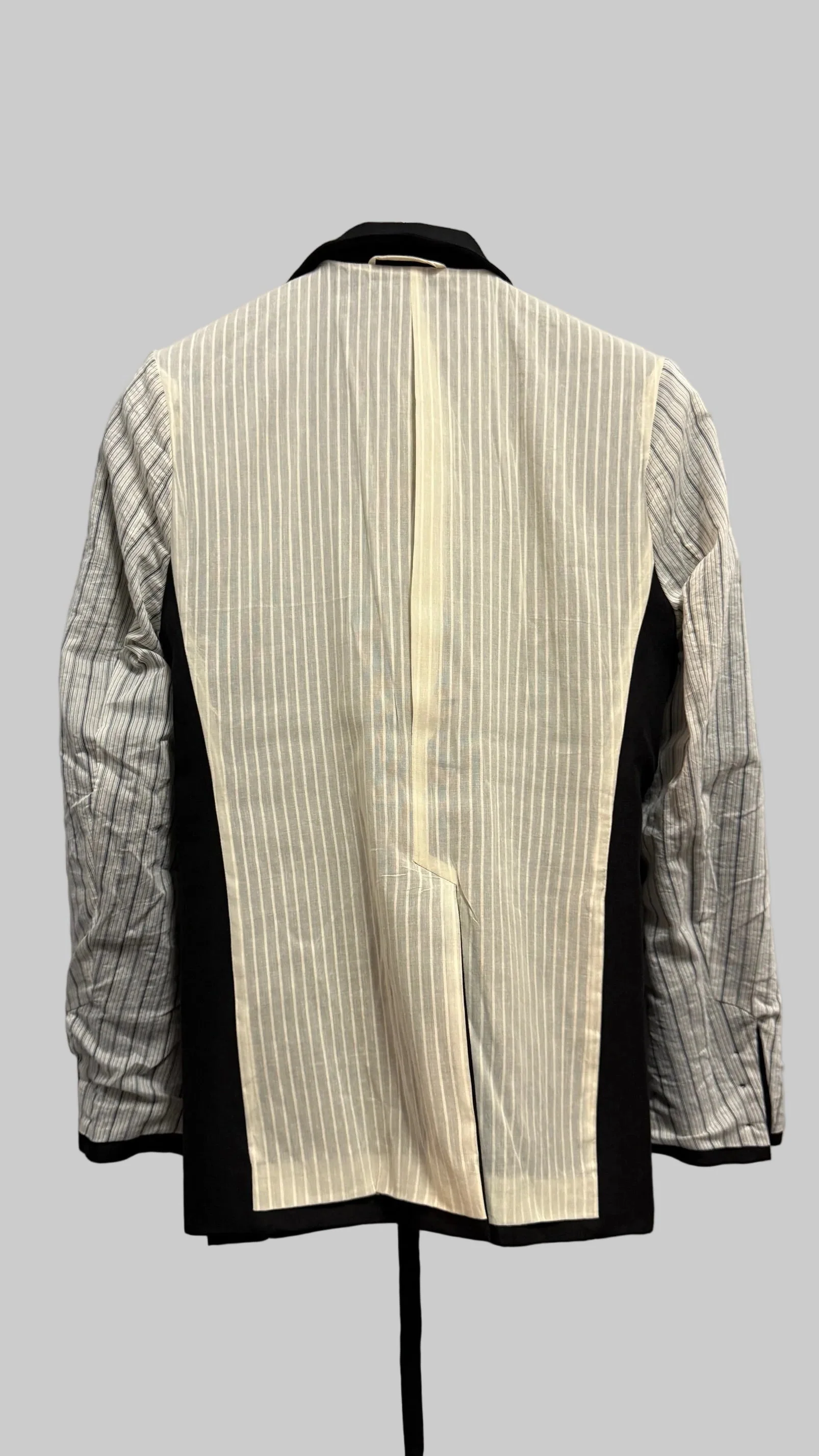 Off Black Double Layer Front Jacket - Image 8