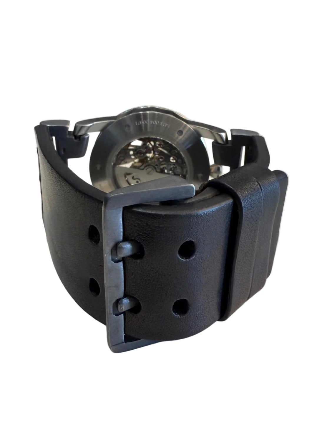 P4 X FOB Watch #5864 Straight Strap Buckle Silver Skeleton W130-012-0-PA-FLE - Image 14