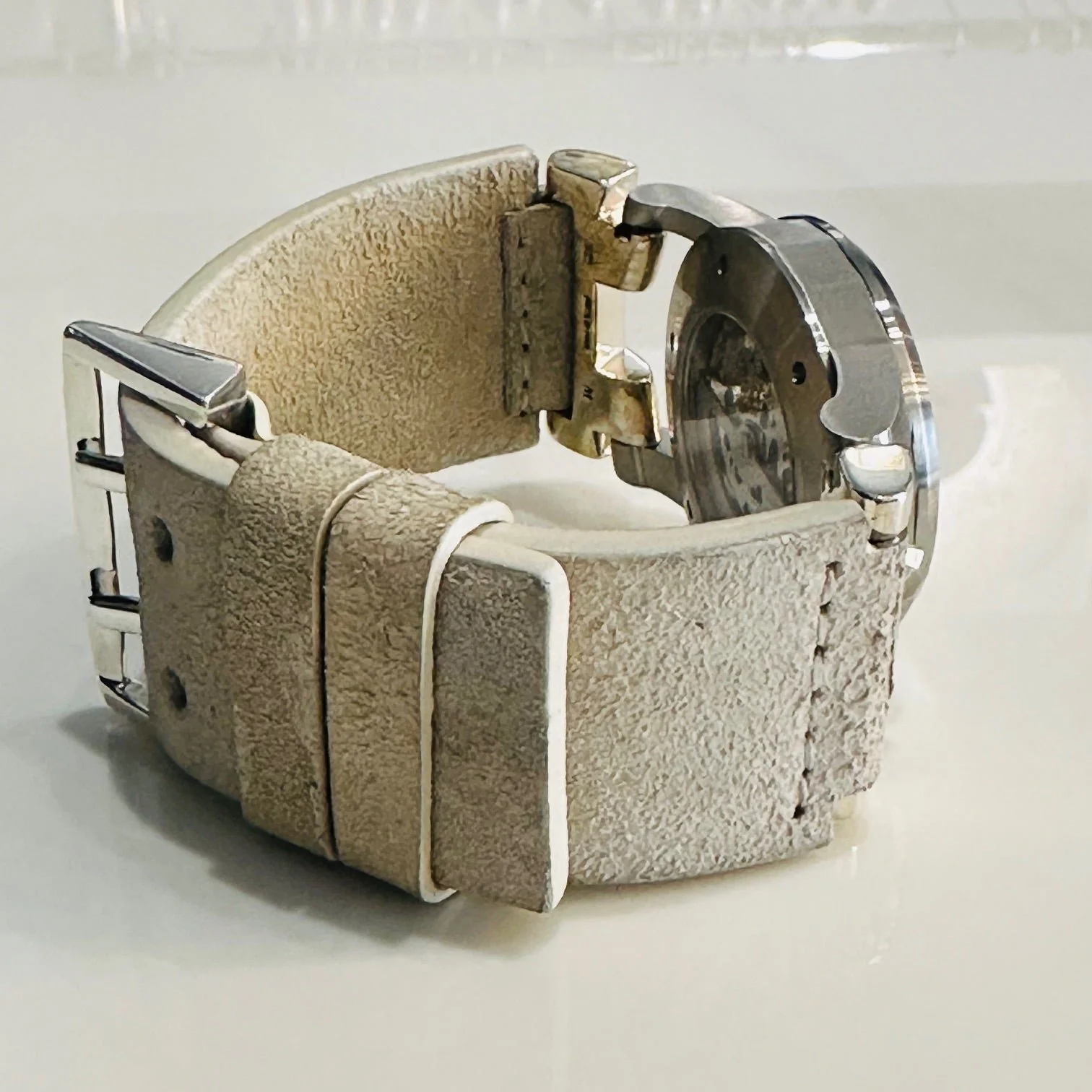 P4 X FOB Watch #5864 Straight Strap Buckle Silver Skeleton W130-012-0-PA-FLE - Image 5