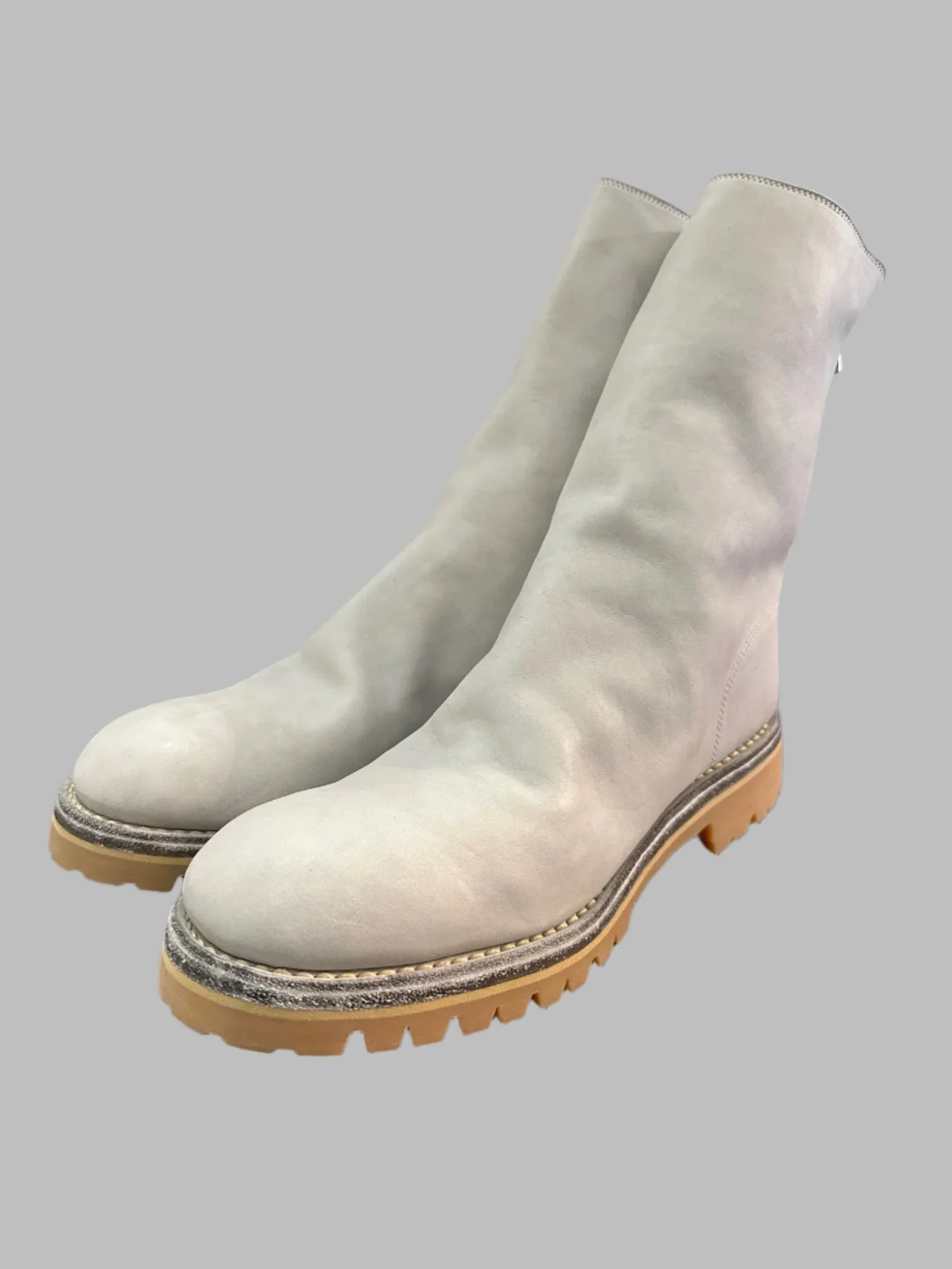 Pale Grey Back Zip Boots Vibram 788V - Image 3