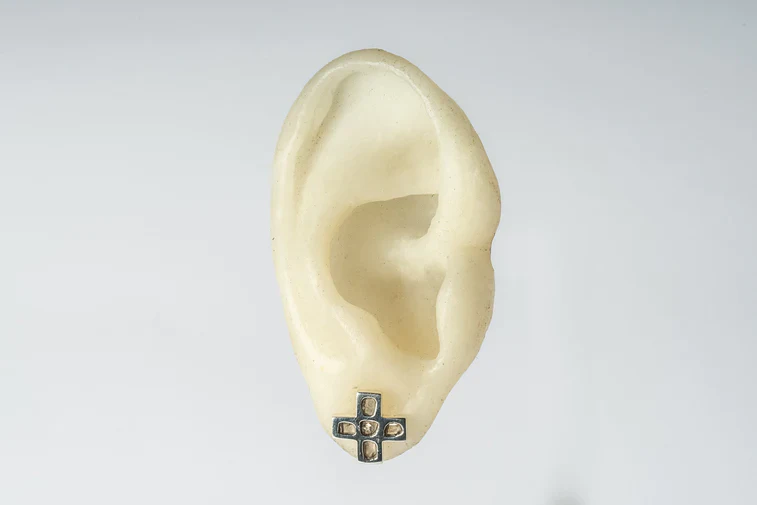 Plus Earring Mega Pavé 12mm 1135-11-PA+DIA - Image 4