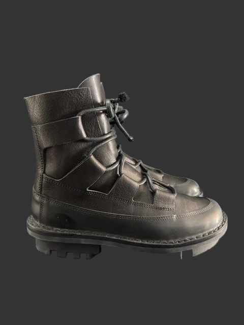 Proof Black Calf Leather Lace up Boots by TRIPPEN