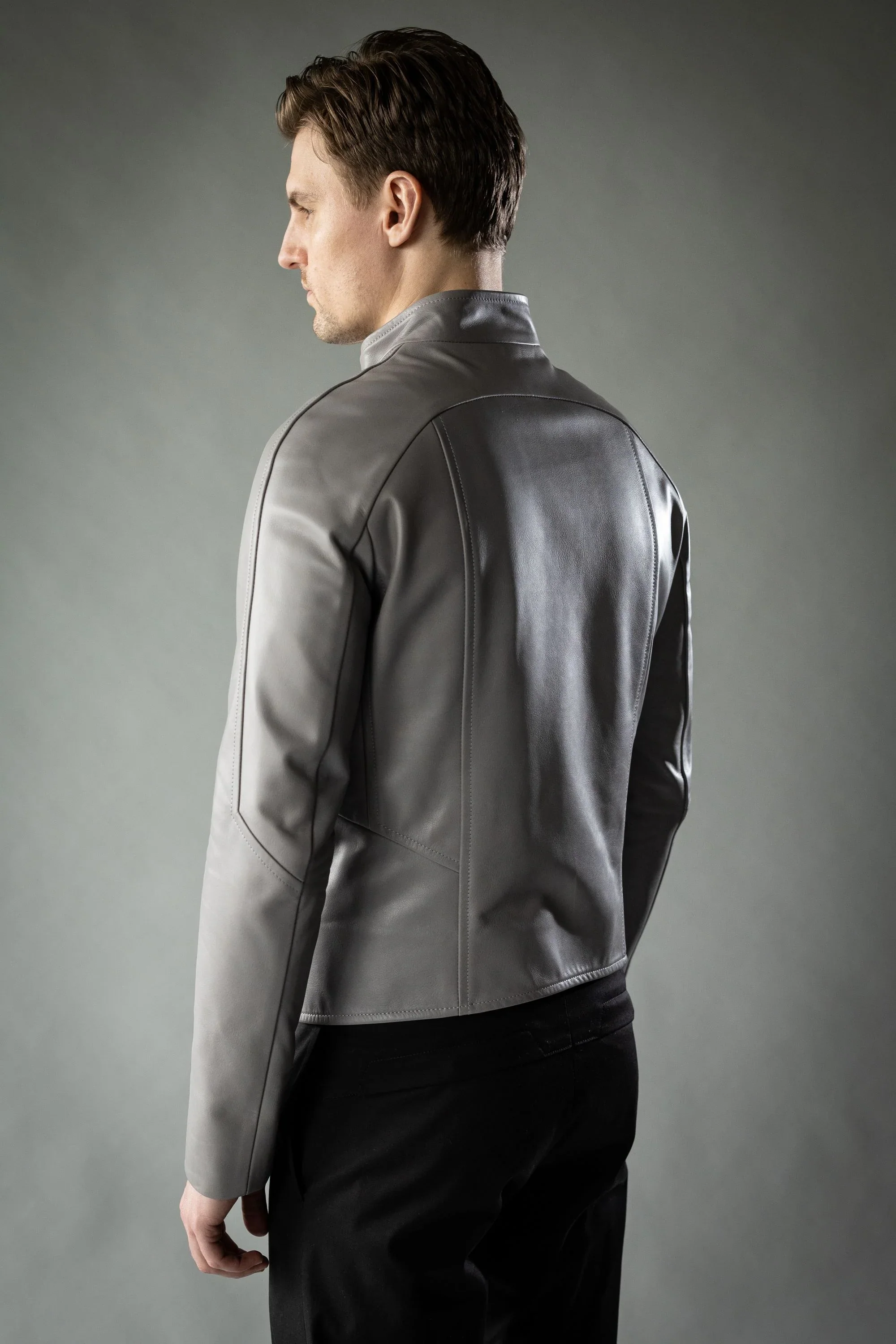 Quantum Grey Roma Cow Leather DISTRICT Jacket - Image 8