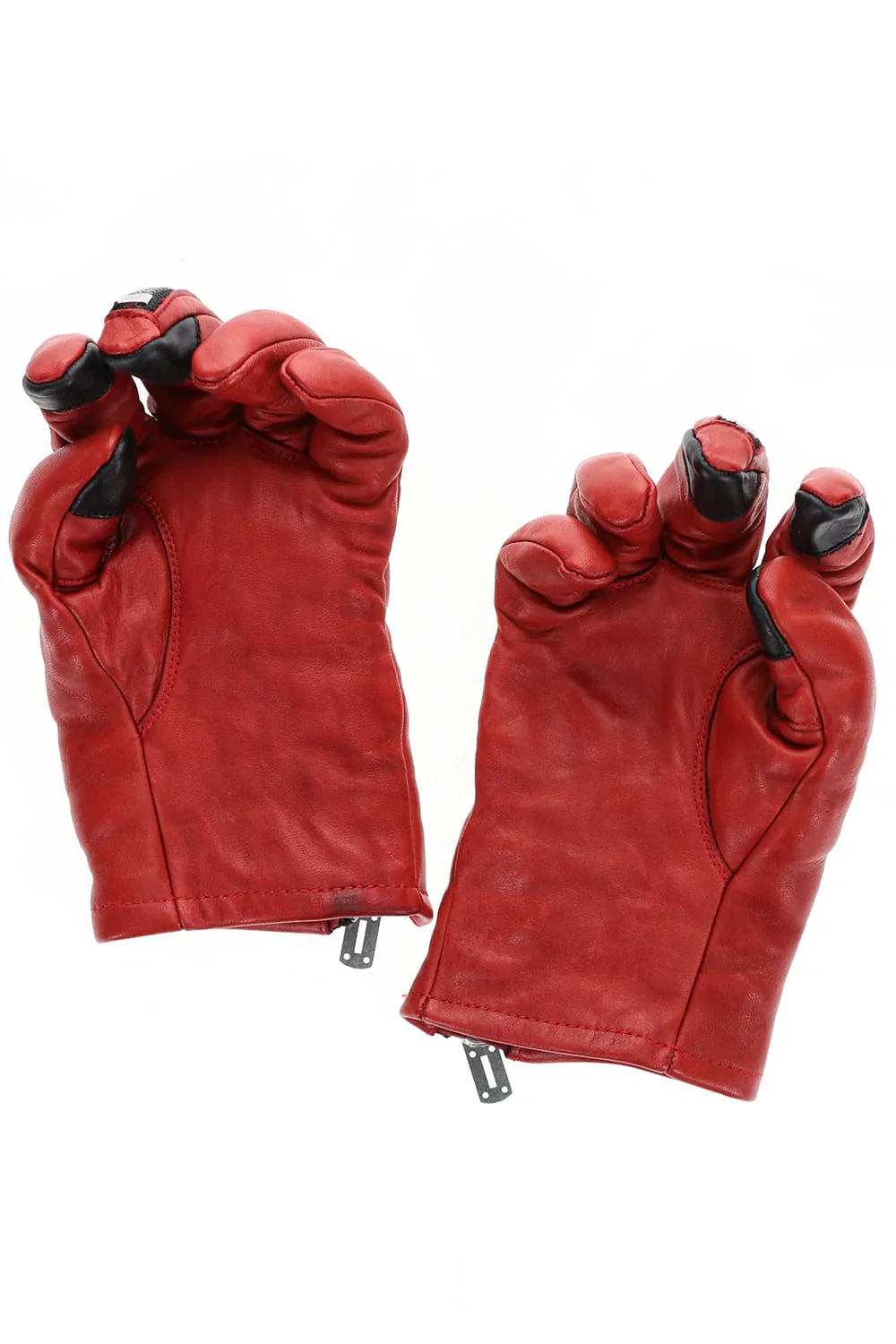 Red Horse Leather Zip Gloves - Image 4