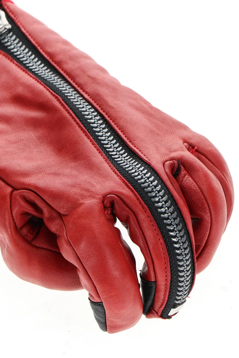 Red Horse Leather Zip Gloves - Image 5