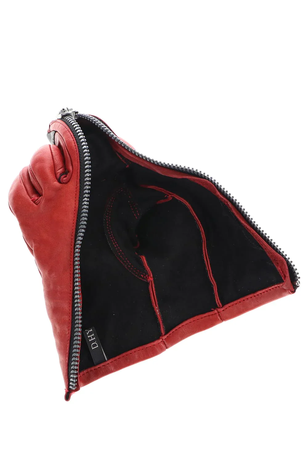 Red Horse Leather Zip Gloves - Image 8
