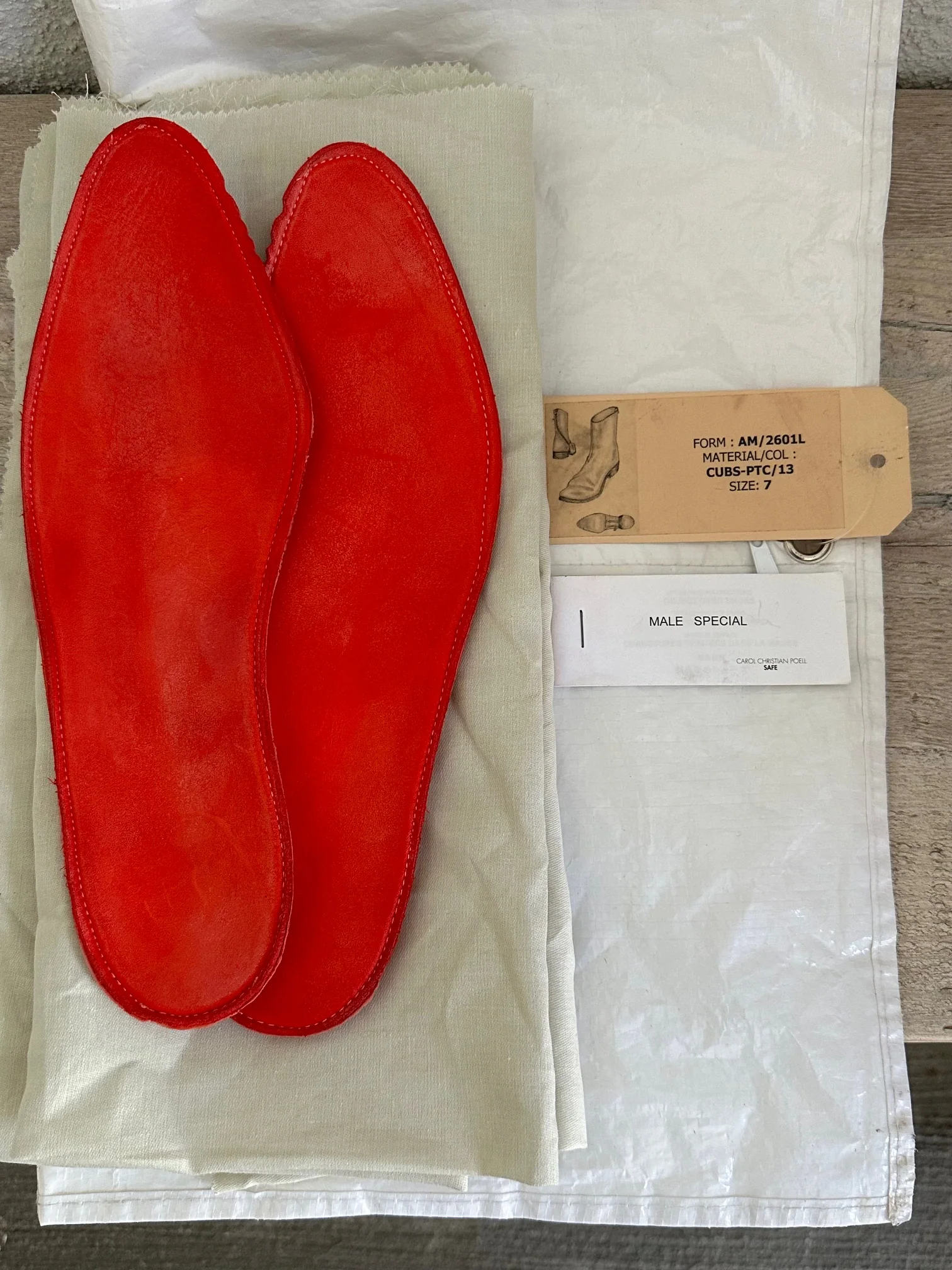 Red Object Dyed Culatta Horse Diagonal Zipper Boots AM2601L CUBS-PTC13 by Carol Christian Poell - Image 11