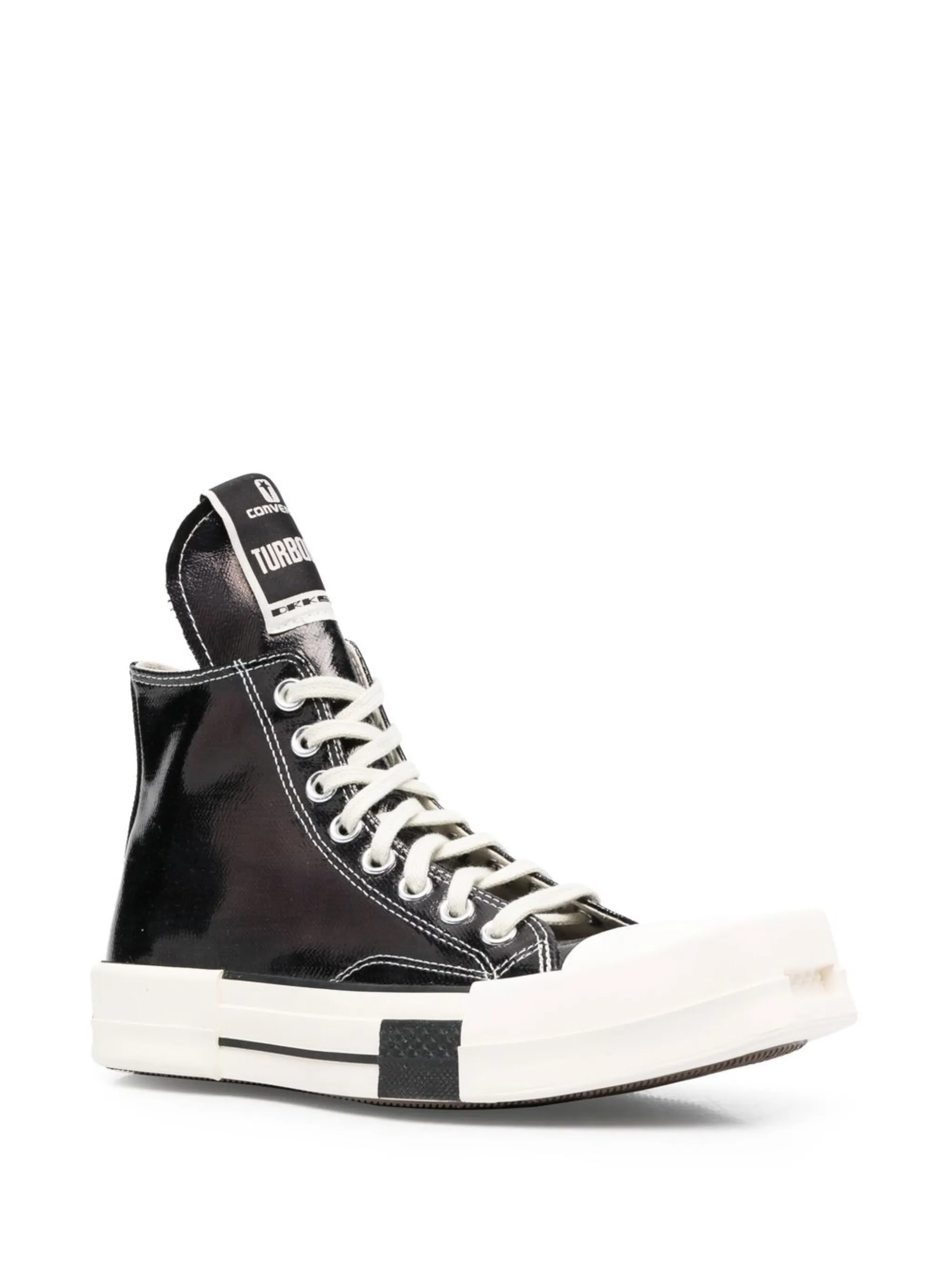 Rick Owens DRKSHDW Converse TURBODRK Chuck Taylor All-Star 70 Hi Black Lacquered Denim - Image 3
