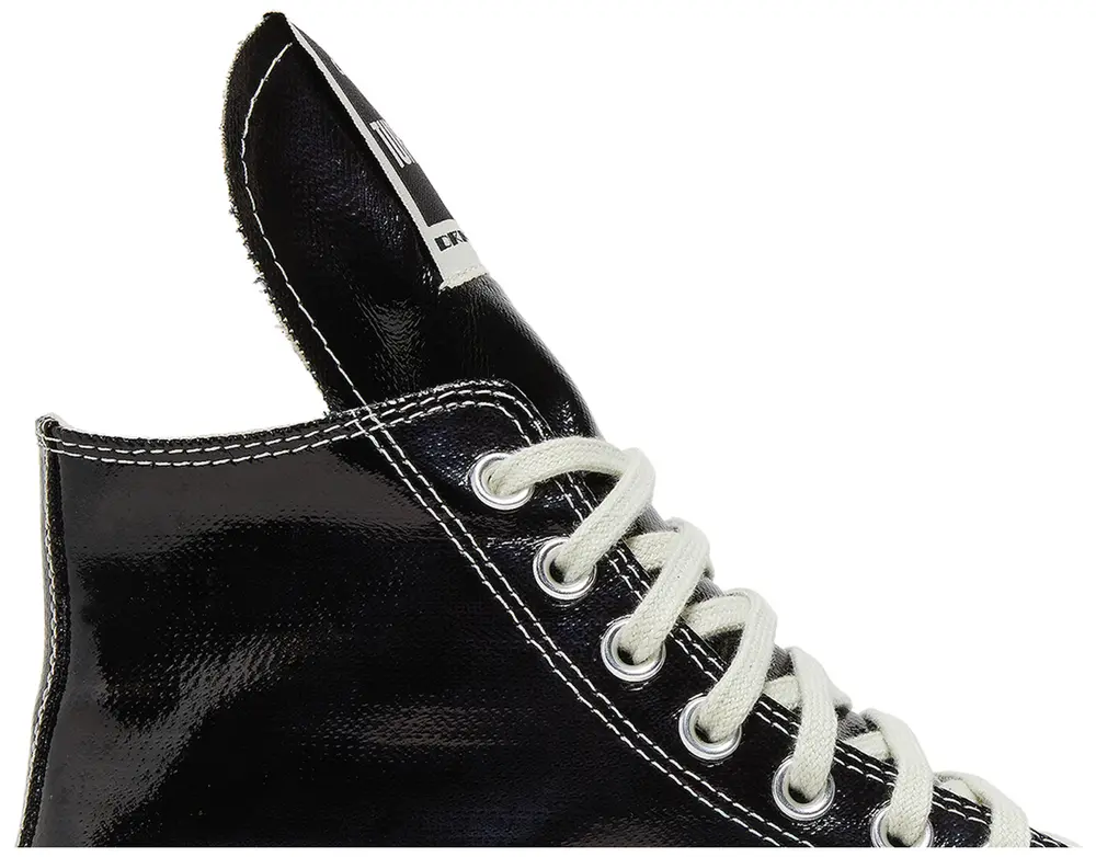 Rick Owens DRKSHDW Converse TURBODRK Chuck Taylor All-Star 70 Hi Black Lacquered Denim - Image 7