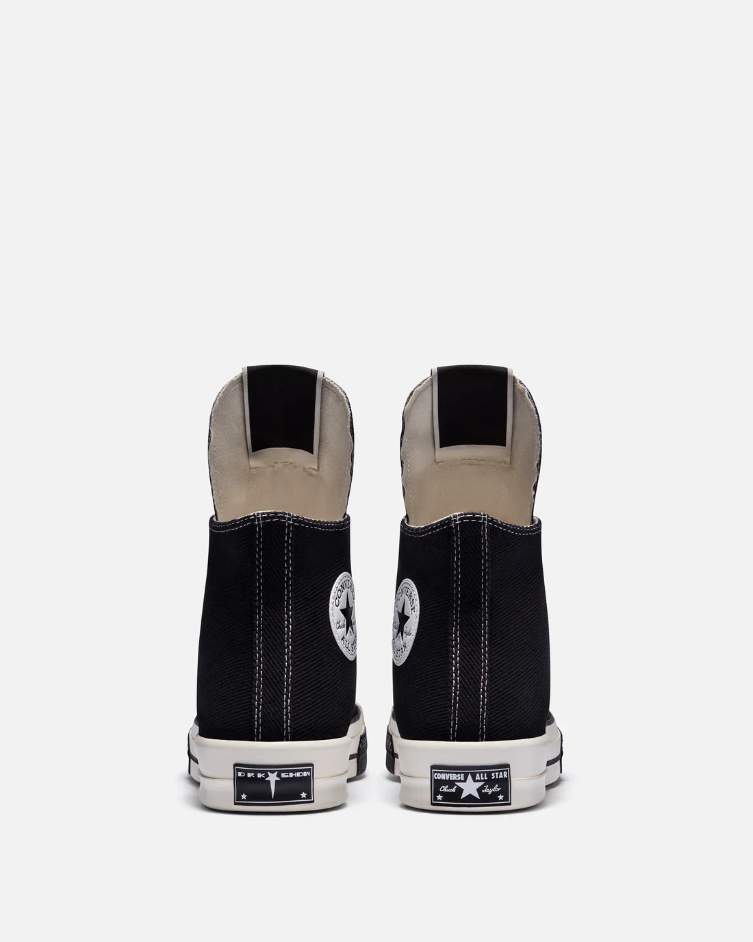 Rick Owens DRKSHDW Converse TURBODRK Hi in Black/White - Image 4