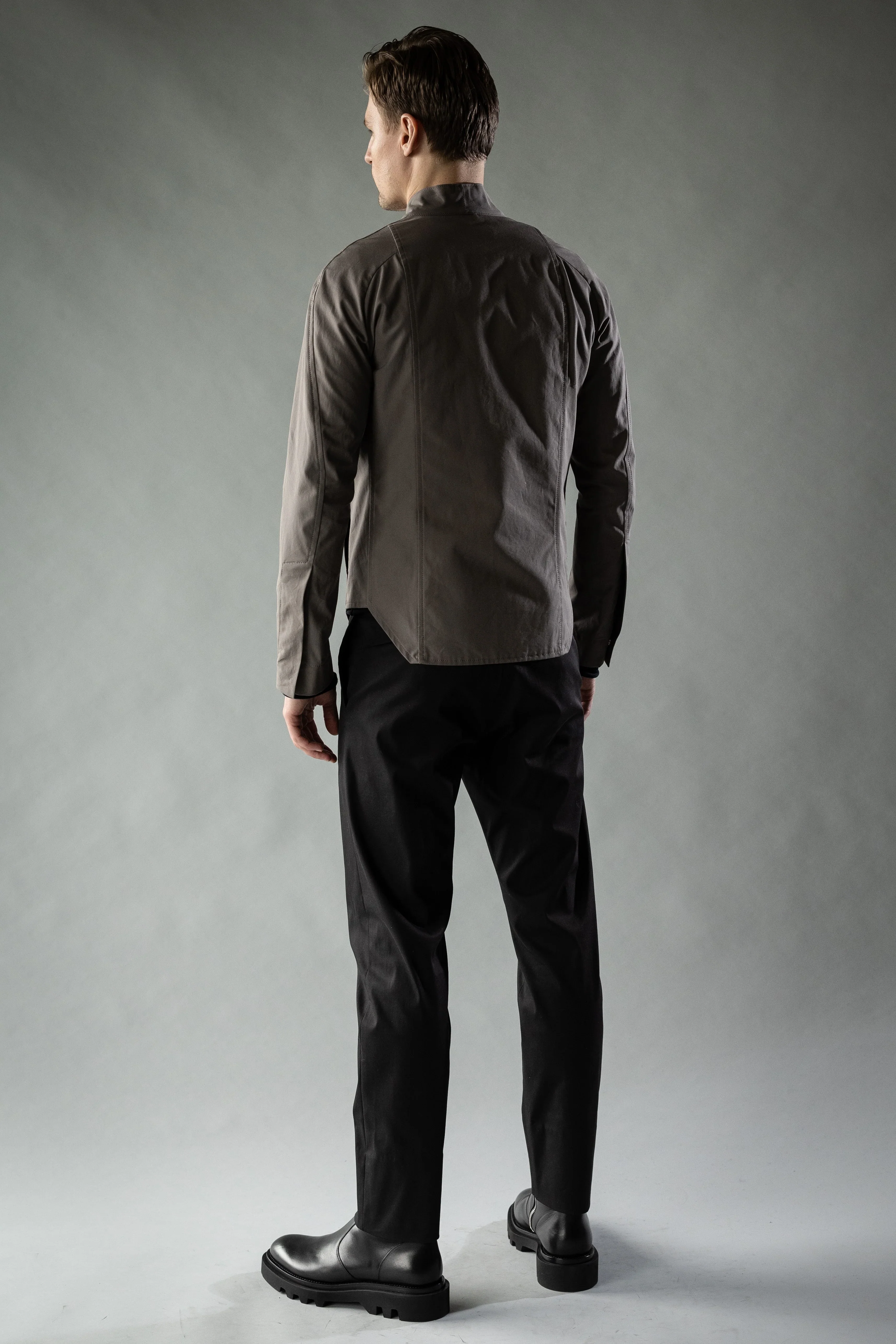 Static Black Japanese Linen Cotton Chambray AERA OVERSHIRT - Image 11