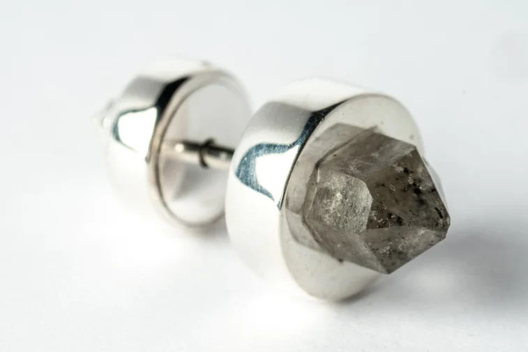 Stud Earring 9mm Herkimer Spike 1235-6-PA+HER - Image 3