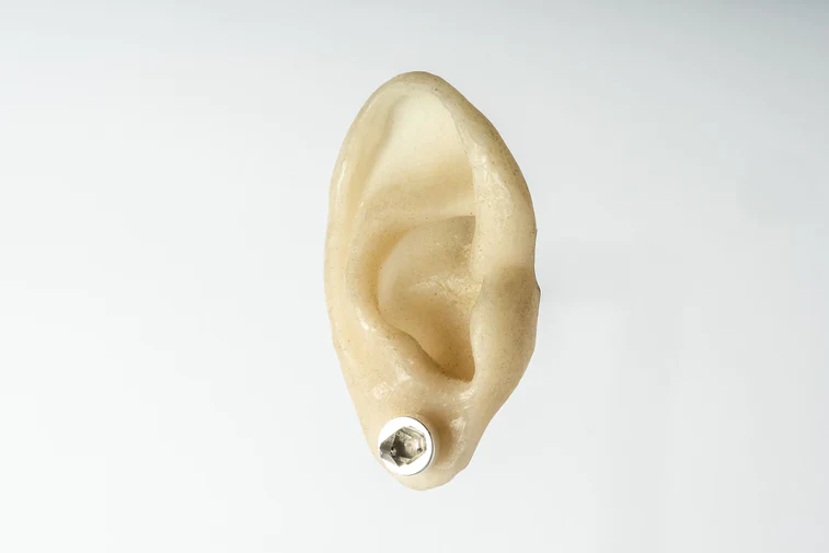 Stud Earring 9mm Herkimer Spike 1235-6-PA+HER - Image 5