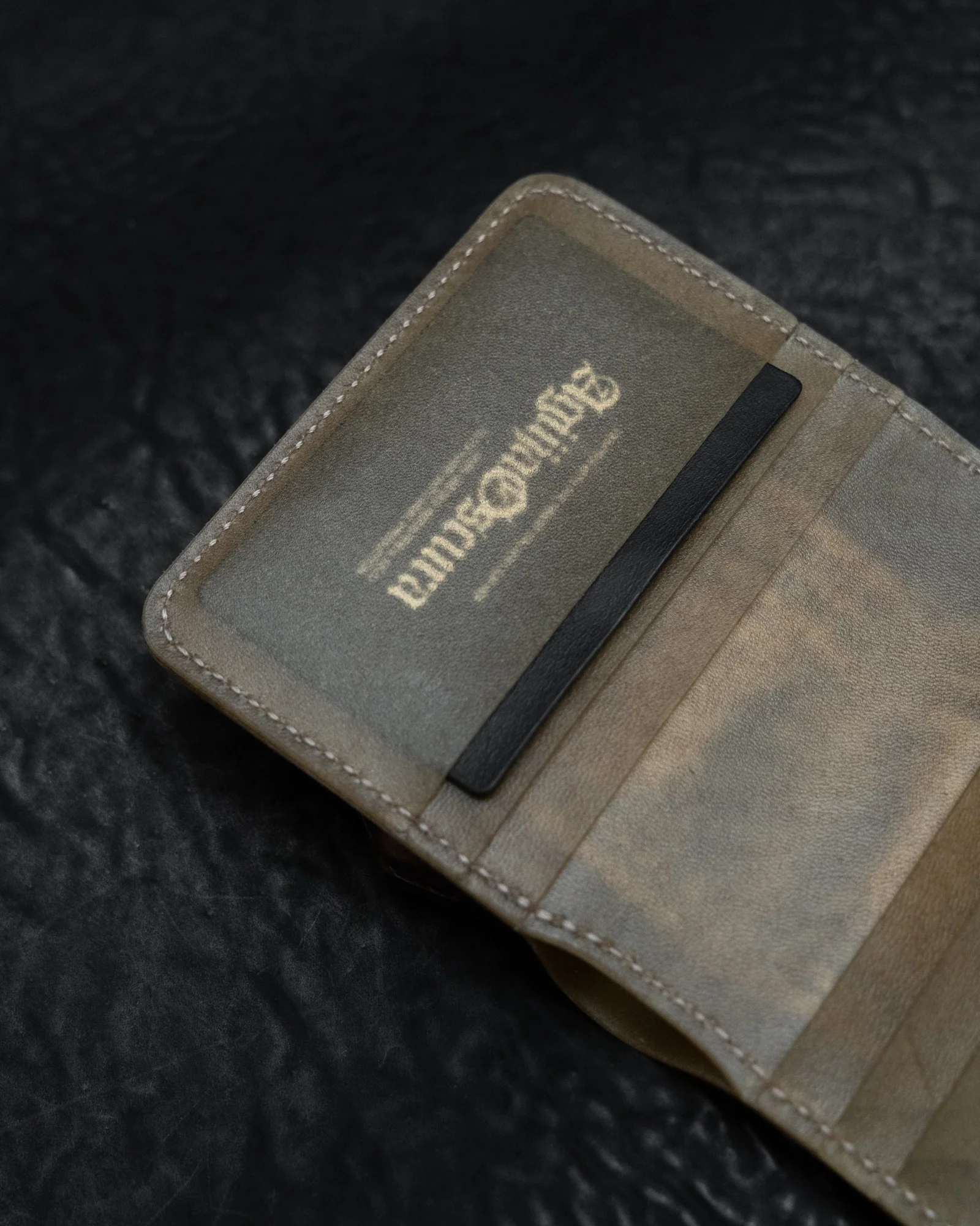 Translucent Horse Leather Double Bifold Wallet - Image 3
