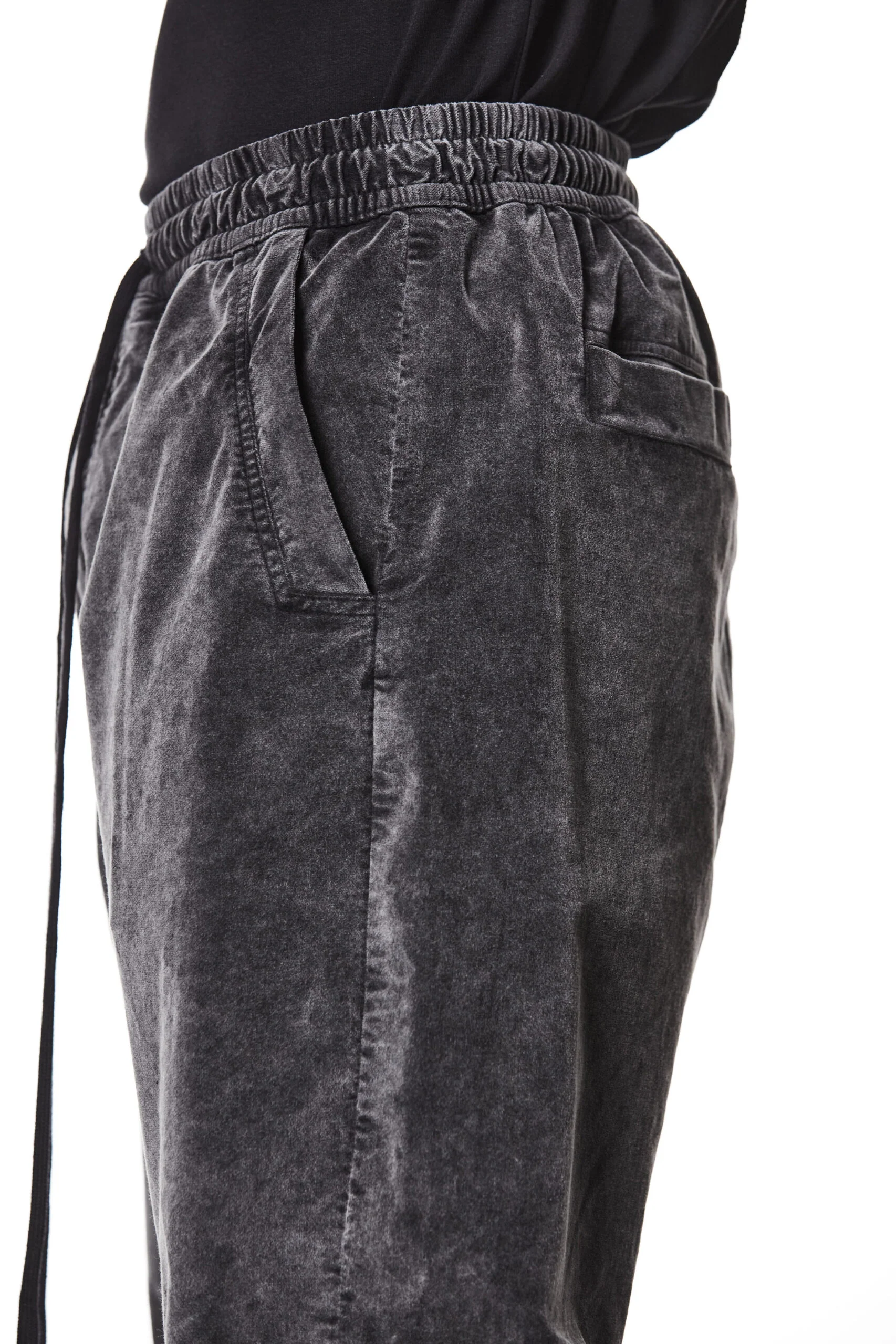 Used Grey Washed Velvet Cotton Pants MP 16 - Image 4