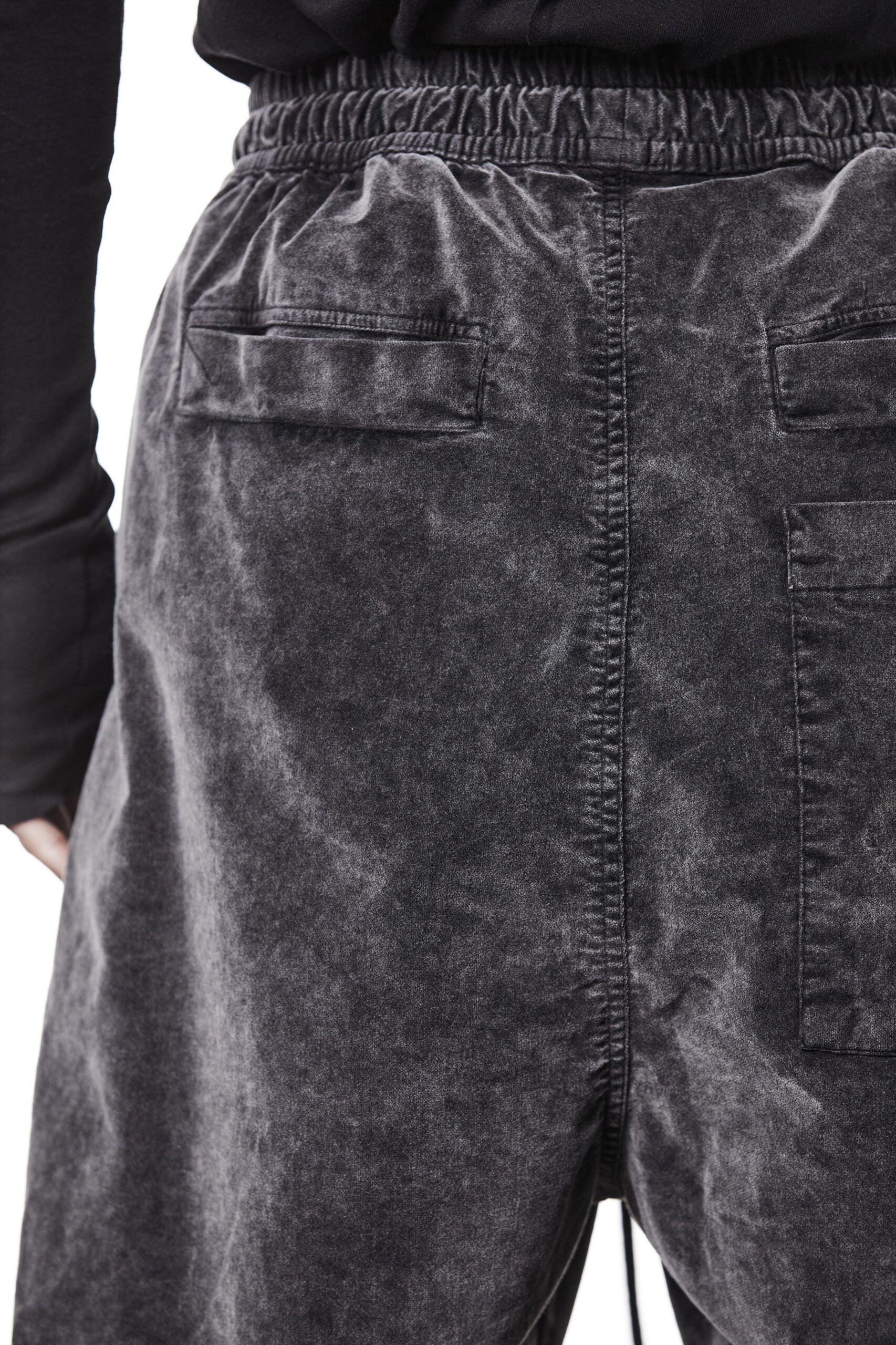 Used Grey Washed Velvet Cotton Pants MP 16 - Image 7