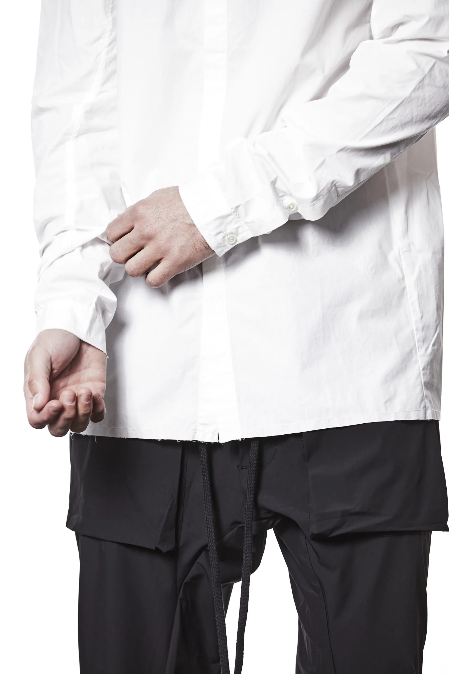 White Stand Up Collar Shirt MH 177 - Image 2