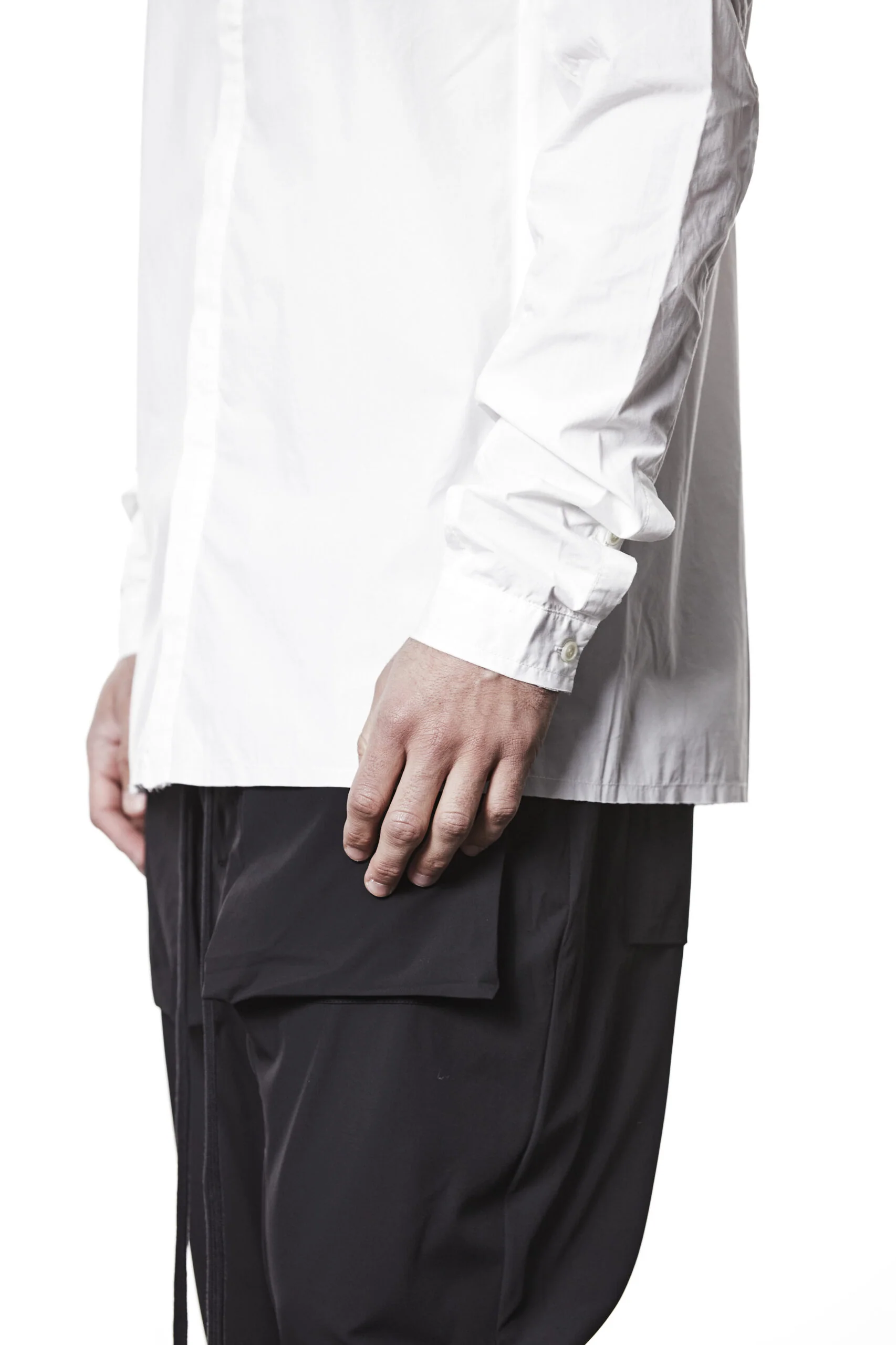 White Stand Up Collar Shirt MH 177 - Image 5